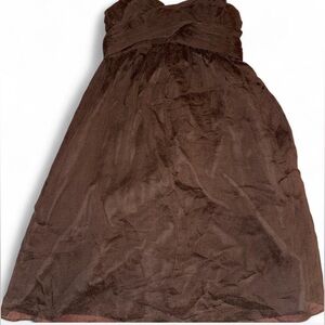 J. Crew Brown Silk Blend Dress